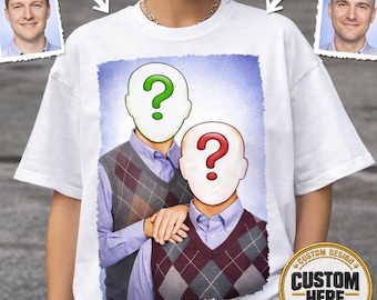 Custom Step Brothers Style Shirt, Personalized Photo Face T-Shirt, Funny Best Friend Gift, Custom Your Image Printed Tee