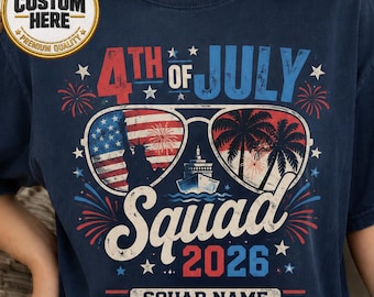 Personalized 250th Cruise Shirt, 4th of July Cruise Tee, Patriotic Family Vacation Tee, Group Trip Outfit, Fourth of July Cruise Gift