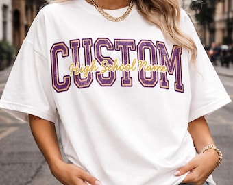 Custom Mascot T-Shirt, Personalized School Spirit Tee, Sports Team Graphic Shirt, Custom Varsity Mascot Apparel, Gameday Fan Gift
