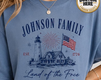 Custom 4th of July Shirt, USA 250th Birthday, Retro 1776-2026 Tee, Distressed Patriotic Gift, Vintage Independence Day Family Matching Tee