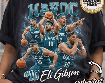Custom Basketball Player Photo Shirt, Personalized 90s Retro Bootleg Sports Tee, Custom Name and Number Basketball Team Gift, Birthday Gift