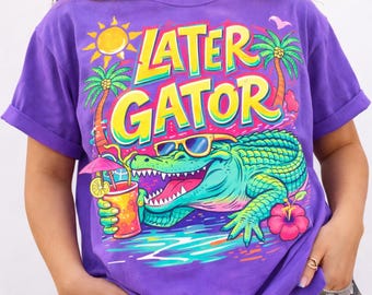Later Gator Alligator Summer Shirt, Crocodile Summer Vacation Tee Tshirt, Funny Summer Beach Shirt