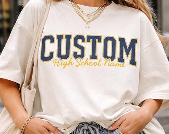 Custom Mascot T-Shirt, Personalized School Spirit Tee, Sports Team Graphic Shirt, Custom Varsity Mascot Apparel, Gameday Fan Gift