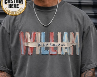 Camiseta personalizada con efecto de pinceladas, camiseta con texto personalizado, camiseta con nombre y pinceladas, camiseta con cita personalizada (sin pintura real).