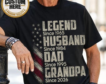 Personalized Legend Husband Dad Grandpa Shirt, Custom Father's Day Gift With Nick Name And Year, Legendary Papa Est 2026 Family Member Top