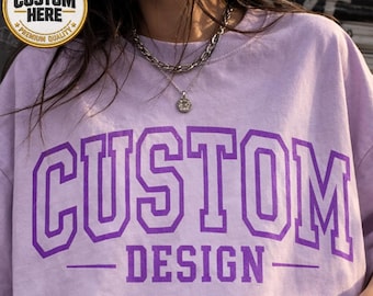 Personalized Sport Team Pullover - Minimalist Custom Text Shirt - Vintage Style Aesthetic Crewneck - Unique Custom Gift