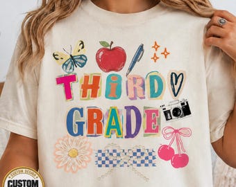Camisetas personalizadas para profesores por nivel de grado, camisetas para el equipo de profesores para la vuelta al cole, camisetas bonitas a juego para profesores, camisetas de moda para el grupo de profesores