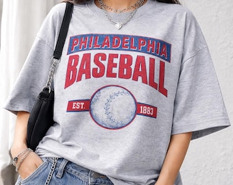 Philadelphia Baseball Comfort Colors Tee, Retro Baseball Shirt, Vintage Philadelphia Baseball Sweater, Gameday Apparel