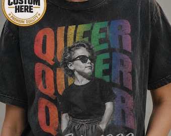 Custom Pride LGBT Rainbow Photo T-Shirt, Custom Pride Month Shirt, Gay Pride Gift, Lesbian LGBTQ Tee, Custom Your Photo shirt