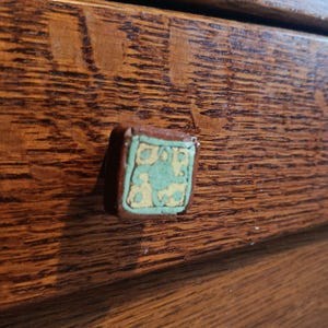 Handmade Ceramic Drawer Knob – Rustic Furniture Handle, Colored Clay Cabinet Pull, Unique Pottery Hardware