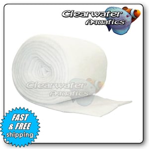 May include: A roll of white filter floss for aquariums. The product is from Clearwater Aquatics. The image also contains the text "Fast & Free Shipping".