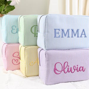 Personalized Baby Diaper Pouch, Embroidered Monogram Makeup Bag, Snack Pouch, Mother's Day Gift, Toddler Bag