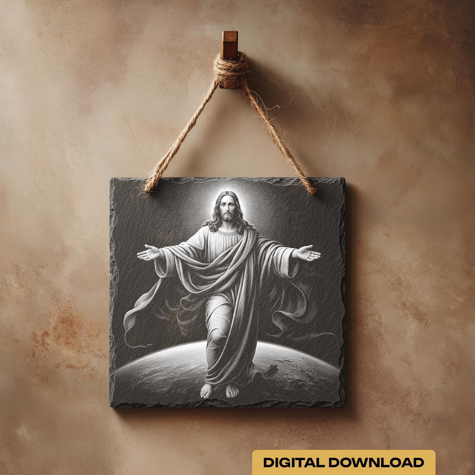 Cosmic Jesus Slate Coasters PNG Bundle | Laser Engraving Designs ...