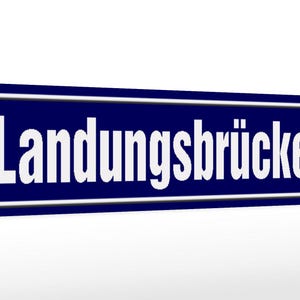 FEMER Schild "Landungsbrücken" in Holz oder Blech