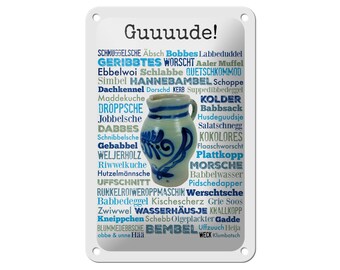 FEMER sign "Guuuude Milchkanne" in wood or tin in various sizes