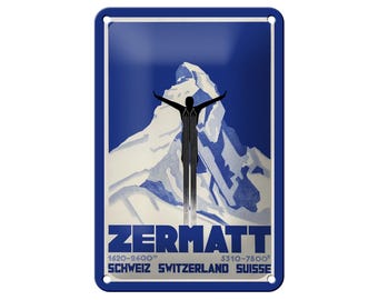 FEMER sign "Travel - Zermatt Switzerland 1620-2400 m" in wood or sheet metal in various sizes