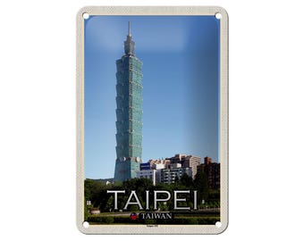 FEMER sign "Travel - Taiwan Taipei 101 Skyscrapers" in wood or sheet metal in various sizes