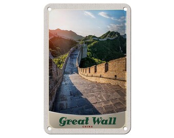 FEMER sign "Travel - China Great Wall 500 m high" in wood or sheet metal in various sizes