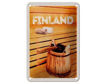 FEMER sign "Travel - Finland, Sauna" in wood or sheet metal in various sizes