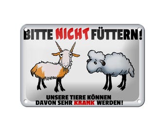 FEMER sign "Please do not feed! (goats/sheep)" in wood or sheet metal in various sizes