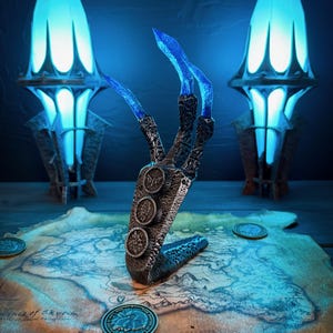 Elder Sapphire Dragon Claw, skyrim game, the elder scrolls, figurine, decor, cosplay. tes