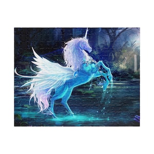 Magical Unicorn Puzzle - 110, 252, 520, 1014-piece, Fantasy Gift, Kids Activities, Home Decor, Game Night Fun, Enchanted Theme