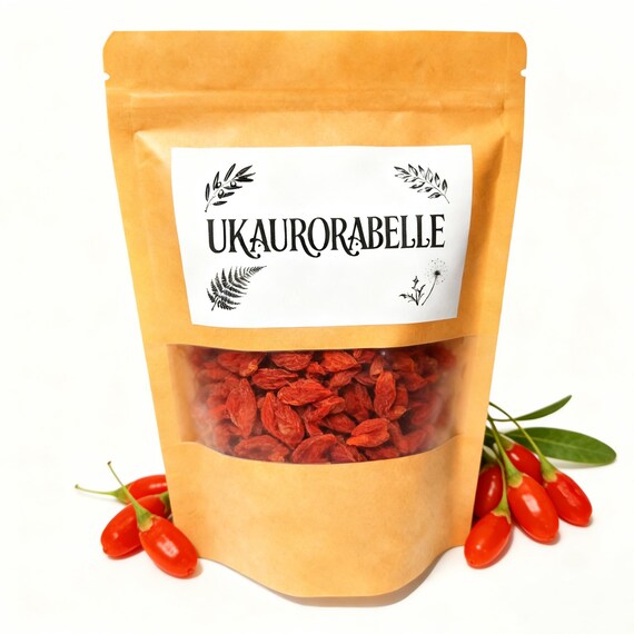 Organic Dried Goji Berries Vegan Antioxidant, Goji, Large Super Lycium Barbarum