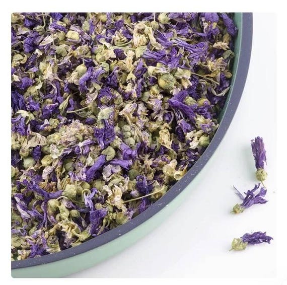 Purple Stock Flower Matthiola Incana Nautral Dried Organic