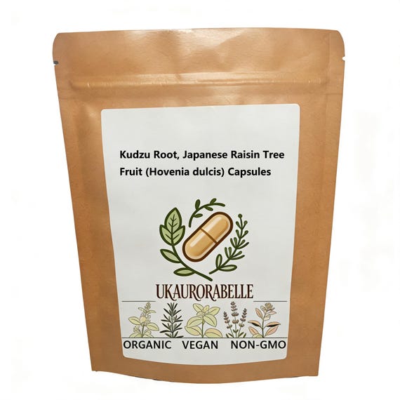 Kudzu Root, Japanese Raisin Tree Fruit (Hovenia dulcis) Capsules  >> For Late Nights