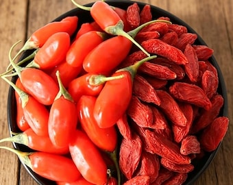 Getrocknete Goji Beeren, Wolfsbeeren, Natürliche Trockenfrüchte für Tee & Snacks