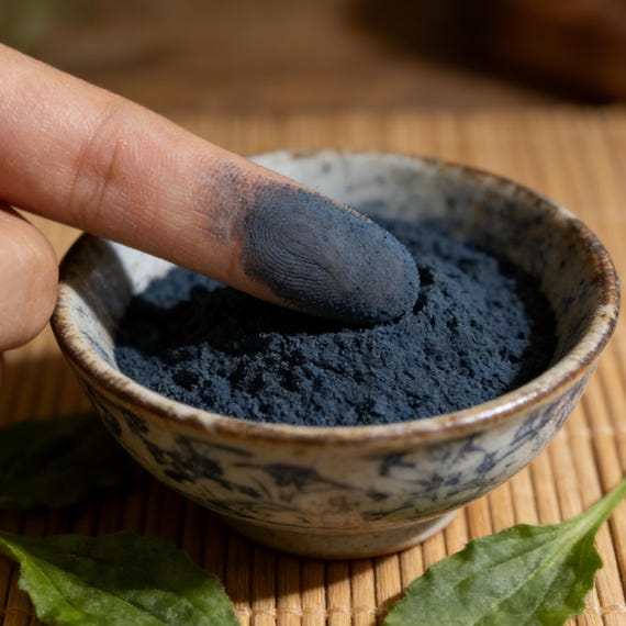 Natural Indigo Powder (Qing Dai) | For Natural Dye, Herbal Cosmetics & Crafts | Plant-Based, Traditional