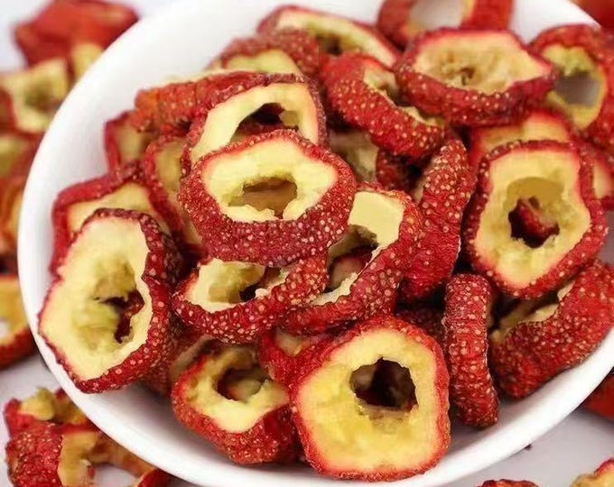 Featured listing image: Sliced Hawthorn Berries, Tangy Hawthorn Berry Slices, For Homemade Tea Blends & Culinary Projects.