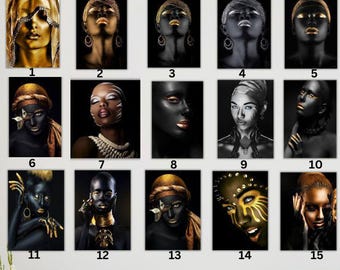 Custom African Woman Canvas Print: Choose Your Artwork
