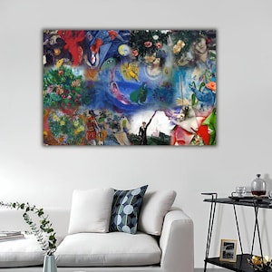 Colors by Marc Chagall Wall Art, Marc Chagall Exhibition Poster, Museum of Modern Art, Vintage Exhibition Poster, Marc Chagall Exhibition