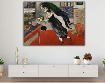 Marc Chagall Geburtstagsleinwand: Surrealistisches Ausstellungsplakat