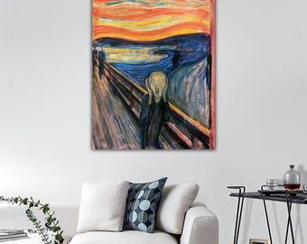 The Scream Canvas Print: Edvard Munch Reproduction Art, Modern Home Decor