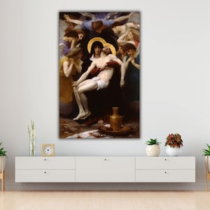 The Pieta by William Bouguereau Wall Art, Pieta Canvas Print, William Bouguereau Paintings, The Virgin Mary Print, French Realism Fine Art