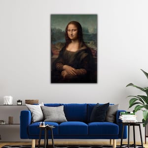 Mona Lisa Canvas Print, Leonardo Da Vinci Mona Lisa Canvas Wall Art, Mona Lisa Poster, Leonardo Da Vinci Canvas Art, Modern Abstract Artwork