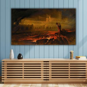 Pandemonium by John Martin, John Martin Canvas Print, John Martin Pandemonium, Louvre (1841) Poster, John Martin Artworks, Canvas Wall Art