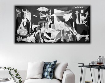 ゲルニカ キャンバスプリント：パブロ・ピカソ複製画、すぐに飾れる