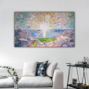 The Sun Canvas Print, Edvard Munch Wall Art, Solenintro Canvas Art, Edvard Munch Canvas Painting, Edvard Munch Sun Print, Canvas Home Decor