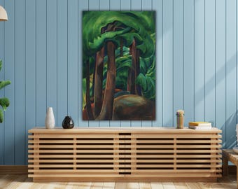 Emily Carr Canvas Print, Western Forest Art Reproduction, Modern Wall Art, Canvas Poster, Emily Carr Decor, Nature Landscape,Forest Painting