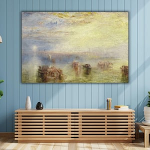 Approach to Venice Canvas Wall Art, William Turner Canvas Print, J.M.W. Turner Paintings, Reproduction Painting, Fine Art Prints Wall Decor