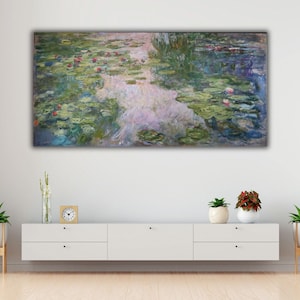 Water Lilies Wall Art, Claude Monet Canvas Prints, Water Lilies (1916) Wall Decor, Claude Monet Exhibition Print, Water Lilies Print Art