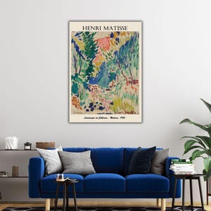 Impression sur toile paysage Henri Matisse : art mural surréalisme abstrait