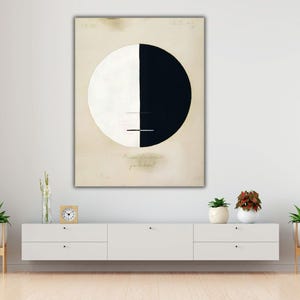 Buddha&#39;s Standpoint in the Earthly Life Canvas Print, Hilma Af Klint Wall Art, Hilma Af Klint Exhibition Wall Art Print, Minimalist Print