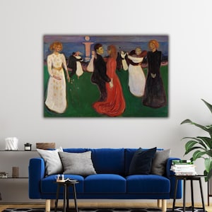 The Dance of Life by Edvard Munch Canvas Print, Edvard Munch Wall Art , Munch Abstract Canvas Wall Decor, Modern Art Expressionism Painting