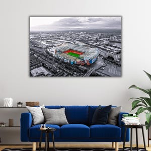 Old Trafford Canvas Wall Art, Old Trafford Print, Old Trafford Fans Gift, Football Print, Football Art, Football Stadium Modern Home Decor