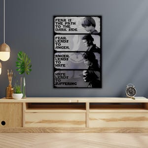 OBI-WAN KENOBI Star Wars Canvas Print, Anakin Dark Side Wall Art, Anakin Skywalker Poster, Darth Vader-Luke Skywalker Print,Star Wars Decor