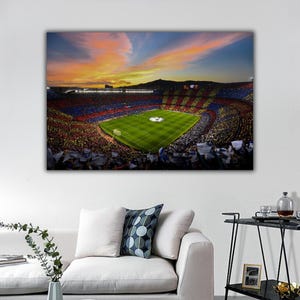 Camp Nou Stadium Wall Art, Barcelona Canvas Print, FC Barcelona Stadium Poster, Stadium Home Decor, Barcelona Home & Office Wall Decor